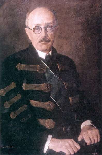 Teleki Pál - (1879-1941) - geográfus, egyetemi tanár, politikus, miniszterelnök, tiszteletbeli főcserkész, a Magyar Tudományos Akadémia tagja, a Székely Egyetemi Főiskolai Hallgatók Egyesületének rabonbánja